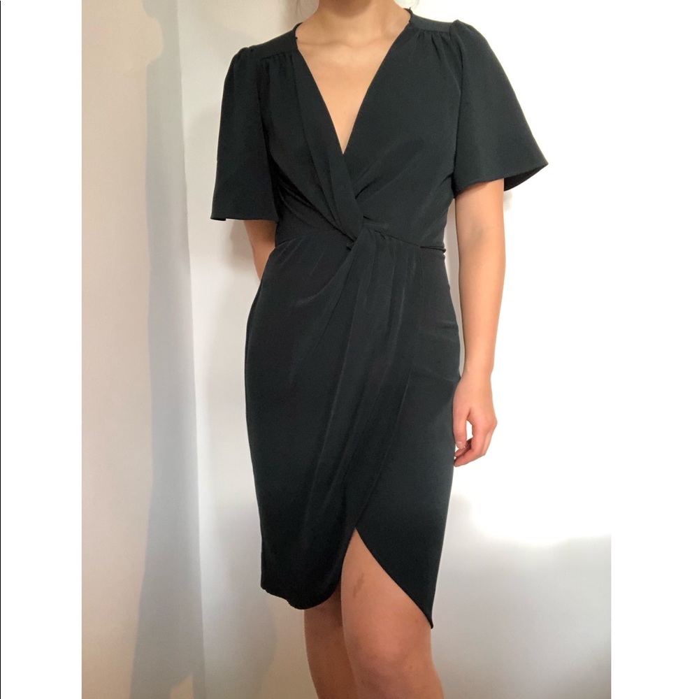Zara forrest green wrap dress
